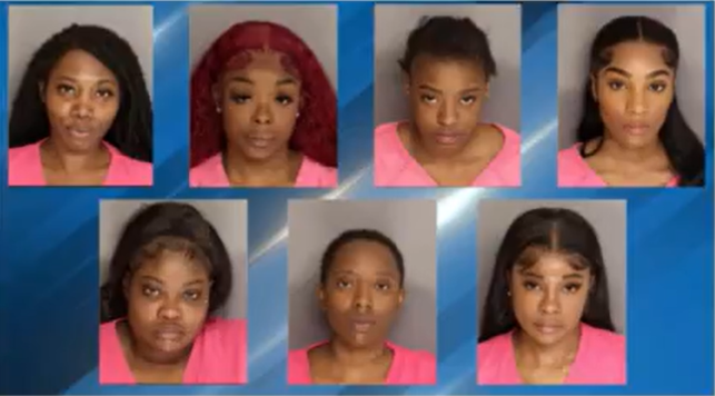 Siete mujeres arrestadas por agresión a oficial de policía en Carolina del Sur
