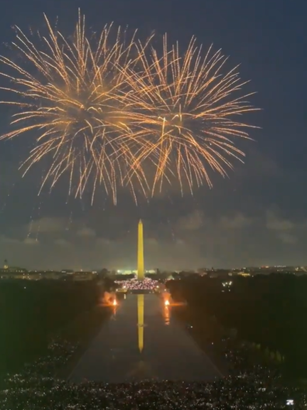 Sorprendente espectáculo de fuegos artificiales ilumina el cielo de Washington DC