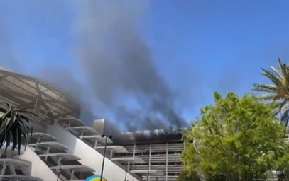 Incendio en estacionamiento de Disneyland