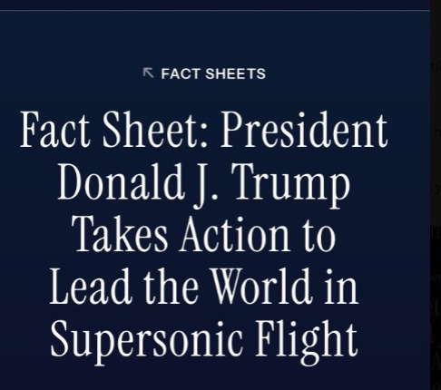 EE.UU. reactiva la aviación supersónica con orden ejecutiva firmada por Trump